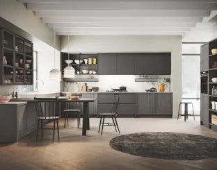 Cucina Classica Tosca v4 in Frassino laccato Grigio Pernice di Stosa