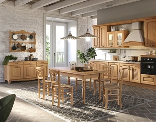 Cucina Classica lineare Trevi in Castagno naturale di Aran