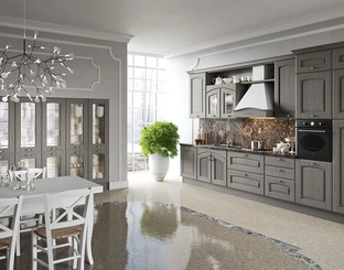 Cucina Classica Trevi lineare Trevi in Castagno tinto Titanio di Aran