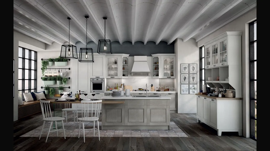 Cucina Classica Virginia Lady Like in Frassino laccato di Stosa