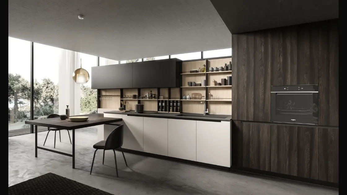 Cucina Design con penisola Lab13 Kitchen 03 di Aran