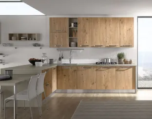Cucina Moderna Brio in Abete Naturale di Mobilturi