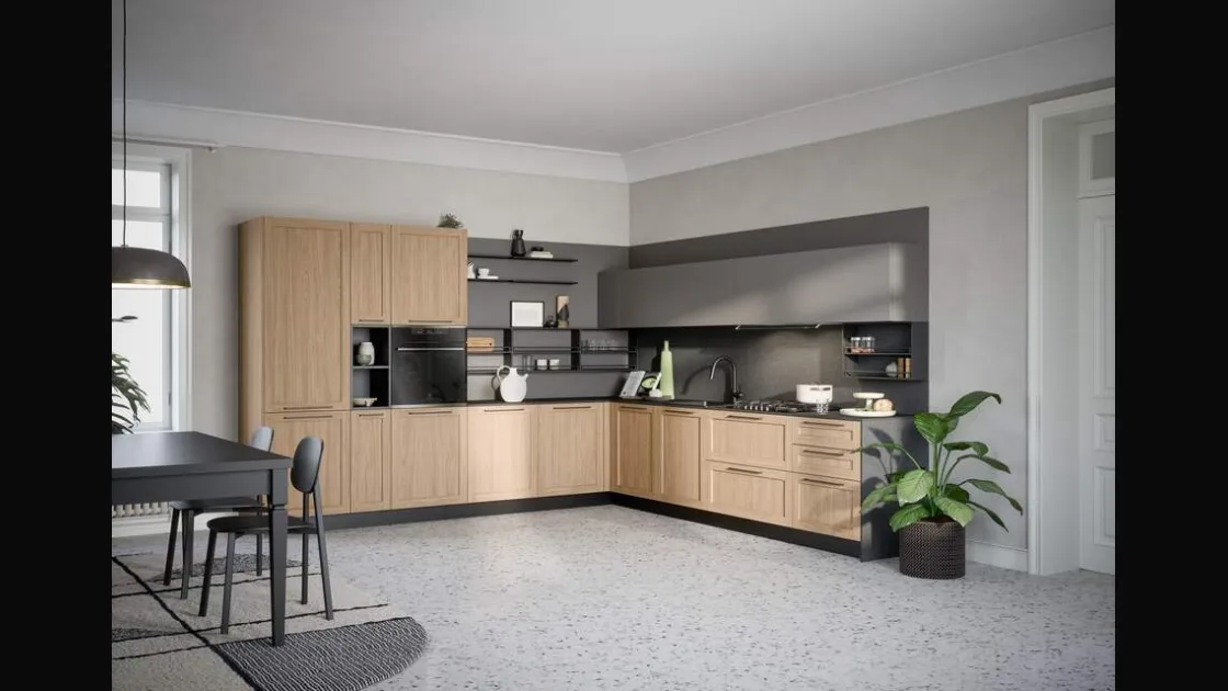 Cucina Moderna angolare Clio Composizione 01 di Prima Cucine