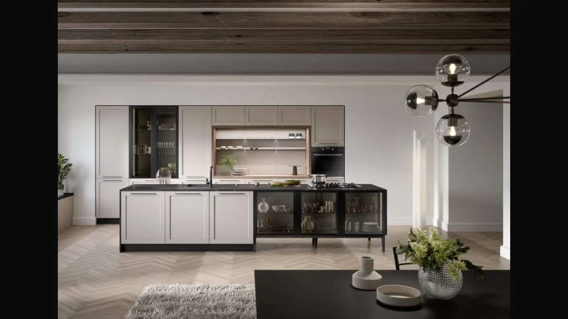 Cucina Moderna con isola Clio Composizione 03 di Prima Cucine