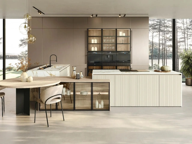 Cucina Moderna con isola Color Trend 02 di Stosa