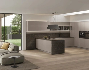 Cucina Moderna con penisola Color Trend 03 di Stosa