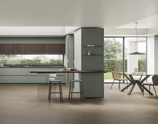 Cucina Moderna con penisola Color Trend 04 di Stosa