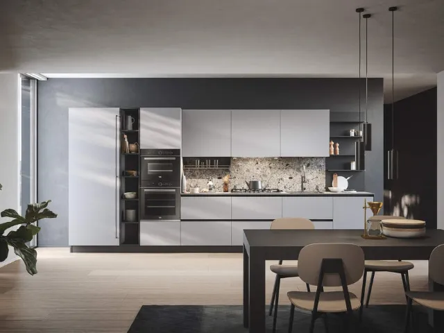 Cucina Moderna lineare Domino Composizione 09 di Prima Cucine