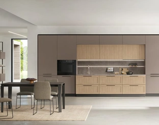 Cucina Moderna Infinity Modern 04 in Pet e Rovere Termo-strutturato di Stosa