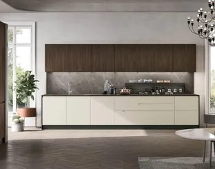 Cucina Moderna Karma 07 in Pet e Rovere Corteccia di Stosa