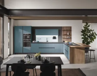 Cucina Moderna con penisola Luce Composizione 06 di Prima Cucine