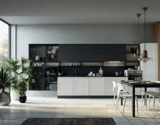 Cucina Moderna lineare Noah Composizione 05 in legno laccato di Prima Cucine