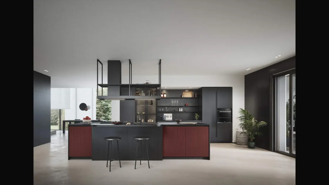 Cucina Moderna con isola Domino Composizione 03 di Prima Cucine