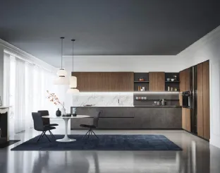 Cucina Moderna angolare Domino Composizione 04 di Prima Cucine