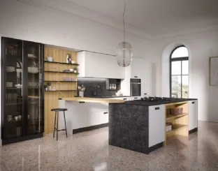 Cucina Moderna con penisola Domino Composizione 07 di Prima Cucine