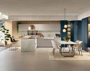 Cucina Moderna con penisola Metropolis 02 di Stosa