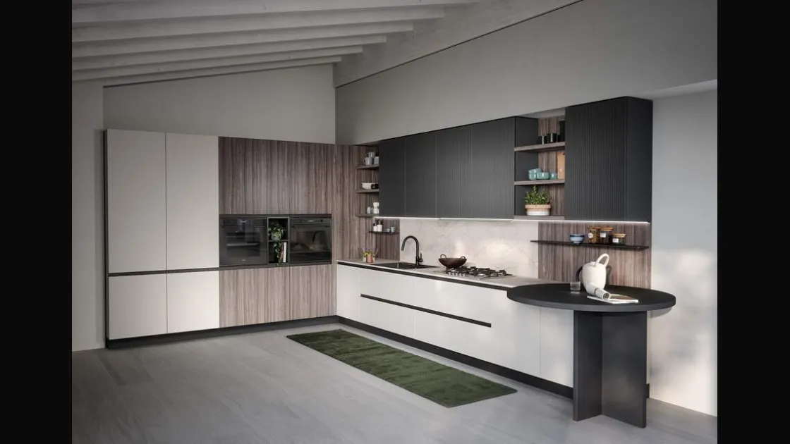 Cucina Moderna angolare Zoe Composizione 03 di Prima Cucine