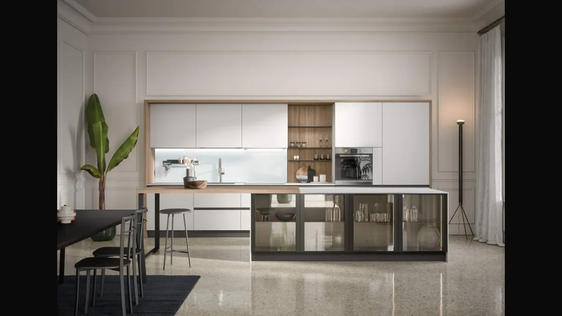 Cucina Moderna con isola Zoe Composizione 05 di Prima Cucine