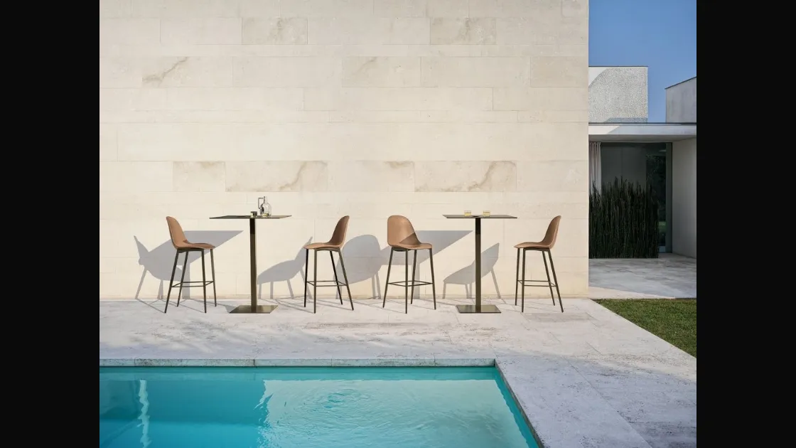 Tavolo con piano quadrato Alter alto Outdoor di Bontempi
